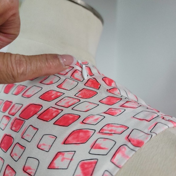 DIANE VON FURSTENBERG 100% SILK ROUGE SLEEVELESS CORAL ALBA TWO SILK DRE… - Picture 5 of 12